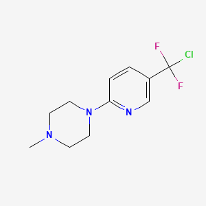 molecular formula C11H14ClF2N3 B3865207 1-{5-[chloro(difluoro)methyl]-2-pyridinyl}-4-methylpiperazine 