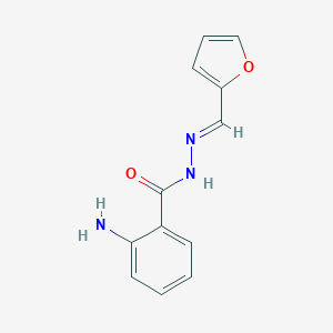 molecular formula C12H11N3O2 B386521 2-amino-N'-(2-furylmethylene)benzohydrazide 