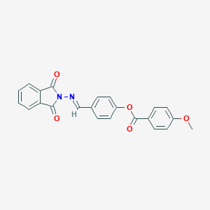 molecular formula C23H16N2O5 B386522 4-{[(1,3-dioxo-1,3-dihydro-2H-isoindol-2-yl)imino]methyl}phenyl 4-methoxybenzoate 