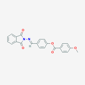 4-{[(1,3-dioxo-1,3-dihydro-2H-isoindol-2-yl)imino]methyl}phenyl 4-methoxybenzoate