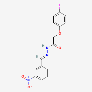 molecular formula C15H12IN3O4 B3865226 2-(4-iodophenoxy)-N'-(3-nitrobenzylidene)acetohydrazide 