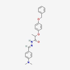 molecular formula C25H27N3O3 B3865239 2-[4-(benzyloxy)phenoxy]-N'-[4-(dimethylamino)benzylidene]propanohydrazide 