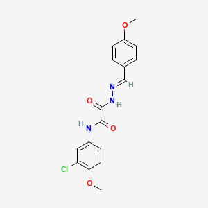N-(3-chloro-4-methoxyphenyl)-2-[2-(4-methoxybenzylidene)hydrazino]-2-oxoacetamide