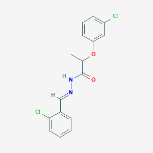 molecular formula C16H14Cl2N2O2 B386525 N'-(2-chlorobenzylidene)-2-(3-chlorophenoxy)propanohydrazide 