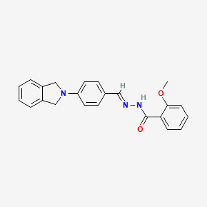 molecular formula C23H21N3O2 B3865250 N'-[4-(1,3-dihydro-2H-isoindol-2-yl)benzylidene]-2-methoxybenzohydrazide 