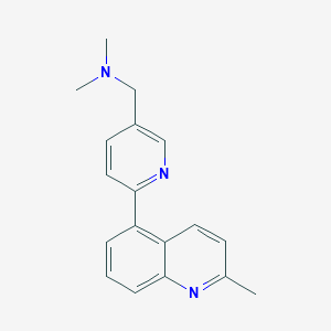 molecular formula C18H19N3 B3865255 N,N-dimethyl-1-[6-(2-methylquinolin-5-yl)pyridin-3-yl]methanamine 