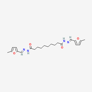 molecular formula C22H30N4O4 B3865261 N'~1~,N'~10~-bis[(5-methyl-2-furyl)methylene]decanedihydrazide 