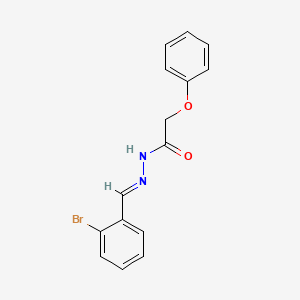 molecular formula C15H13BrN2O2 B3865280 N'-(2-bromobenzylidene)-2-phenoxyacetohydrazide 