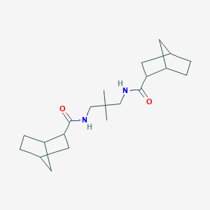 molecular formula C21H34N2O2 B3865299 N-{3-[(bicyclo[2.2.1]hept-2-ylcarbonyl)amino]-2,2-dimethylpropyl}bicyclo[2.2.1]heptane-2-carboxamide 