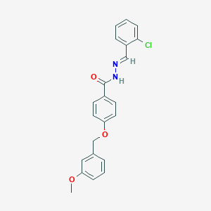 molecular formula C22H19ClN2O3 B386532 N'-(2-chlorobenzylidene)-4-[(3-methoxybenzyl)oxy]benzohydrazide 