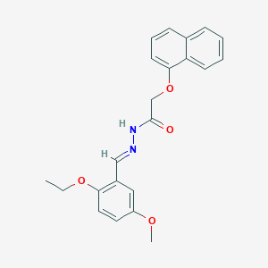 molecular formula C22H22N2O4 B3865347 N'-(2-ethoxy-5-methoxybenzylidene)-2-(1-naphthyloxy)acetohydrazide 