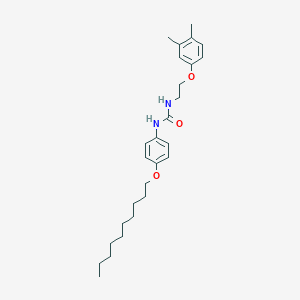 molecular formula C27H40N2O3 B386535 N-[4-(decyloxy)phenyl]-N'-[2-(3,4-dimethylphenoxy)ethyl]urea 