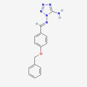 molecular formula C15H14N6O B3865372 N~1~-[4-(benzyloxy)benzylidene]-1H-tetrazole-1,5-diamine 