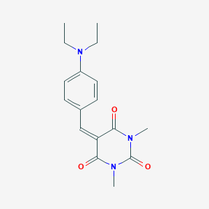 molecular formula C17H21N3O3 B386540 5-(4-Diethylamino-benzylidene)-1,3-dimethyl-pyrimidine-2,4,6-trione CAS No. 107881-74-3