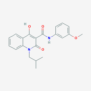 molecular formula C21H22N2O4 B3865404 4-hydroxy-1-isobutyl-N-(3-methoxyphenyl)-2-oxo-1,2-dihydro-3-quinolinecarboxamide 