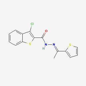molecular formula C15H11ClN2OS2 B3865413 3-chloro-N'-[1-(2-thienyl)ethylidene]-1-benzothiophene-2-carbohydrazide 