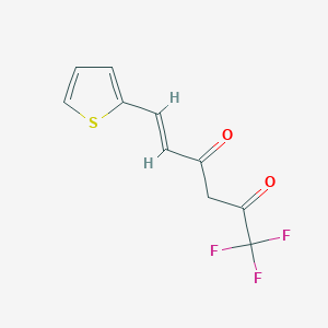 molecular formula C10H7F3O2S B3865455 1,1,1-trifluoro-6-(2-thienyl)-5-hexene-2,4-dione 