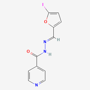 molecular formula C11H8IN3O2 B3865464 N'-[(5-iodo-2-furyl)methylene]isonicotinohydrazide 
