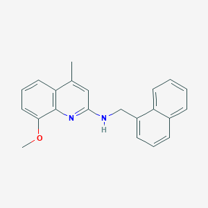 molecular formula C22H20N2O B3865478 8-methoxy-4-methyl-N-(1-naphthylmethyl)-2-quinolinamine 