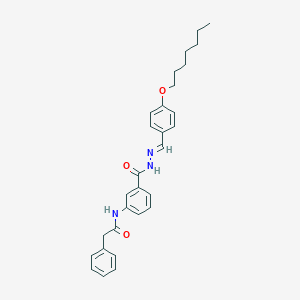 molecular formula C29H33N3O3 B386548 N-[3-({2-[4-(heptyloxy)benzylidene]hydrazino}carbonyl)phenyl]-2-phenylacetamide 