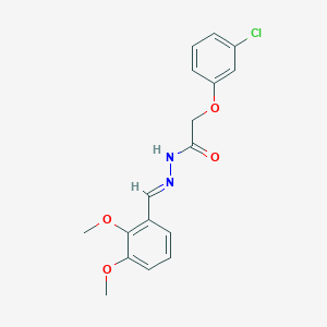 molecular formula C17H17ClN2O4 B386550 2-(3-chlorophenoxy)-N'-(2,3-dimethoxybenzylidene)acetohydrazide 