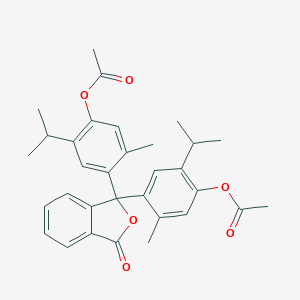 molecular formula C32H34O6 B386552 [4-[1-(4-Acetyloxy-2-methyl-5-propan-2-ylphenyl)-3-oxo-2-benzofuran-1-yl]-5-methyl-2-propan-2-ylphenyl] acetate CAS No. 301327-03-7
