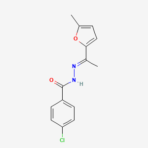 molecular formula C14H13ClN2O2 B3865554 4-chloro-N'-[1-(5-methyl-2-furyl)ethylidene]benzohydrazide 