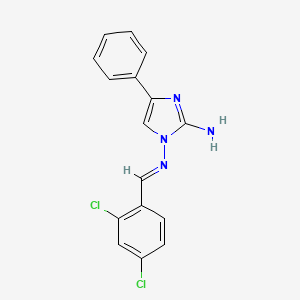 molecular formula C16H12Cl2N4 B3865562 N~1~-(2,4-dichlorobenzylidene)-4-phenyl-1H-imidazole-1,2-diamine 