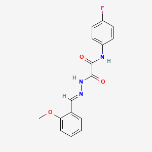 molecular formula C16H14FN3O3 B3865578 N-(4-fluorophenyl)-2-[2-(2-methoxybenzylidene)hydrazino]-2-oxoacetamide 