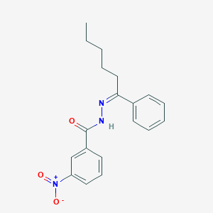 molecular formula C19H21N3O3 B386559 3-nitro-N'-(1-phenylhexylidene)benzohydrazide 