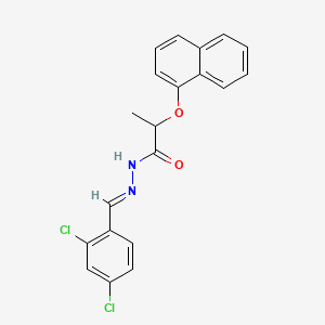 molecular formula C20H16Cl2N2O2 B3865598 N'-(2,4-dichlorobenzylidene)-2-(1-naphthyloxy)propanohydrazide 