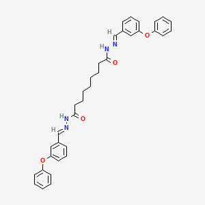 molecular formula C35H36N4O4 B3865605 N'~1~,N'~9~-bis(3-phenoxybenzylidene)nonanedihydrazide 