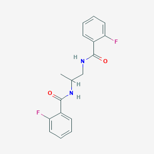 molecular formula C17H16F2N2O2 B3865612 N,N'-1,2-propanediylbis(2-fluorobenzamide) 