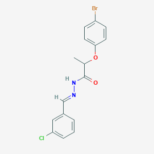 molecular formula C16H14BrClN2O2 B386562 2-(4-bromophenoxy)-N'-(3-chlorobenzylidene)propanohydrazide 