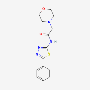 molecular formula C14H16N4O2S B3865626 2-(4-morpholinyl)-N-(5-phenyl-1,3,4-thiadiazol-2-yl)acetamide 