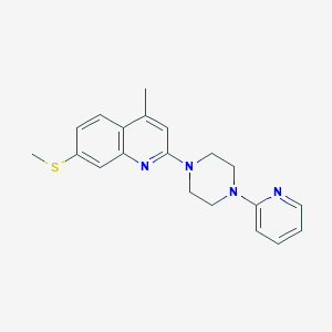 4-methyl-7-(methylthio)-2-[4-(2-pyridinyl)-1-piperazinyl]quinoline