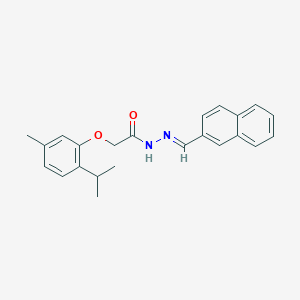molecular formula C23H24N2O2 B386563 2-(2-isopropyl-5-methylphenoxy)-N'-(2-naphthylmethylene)acetohydrazide 