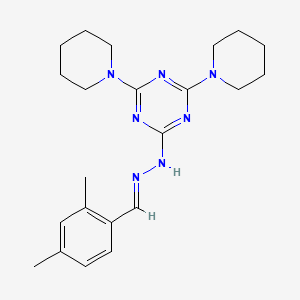 molecular formula C22H31N7 B3865632 2,4-dimethylbenzaldehyde (4,6-di-1-piperidinyl-1,3,5-triazin-2-yl)hydrazone 
