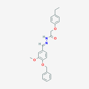 molecular formula C25H26N2O4 B386564 N'-[4-(benzyloxy)-3-methoxybenzylidene]-2-(4-ethylphenoxy)acetohydrazide 