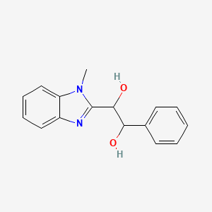molecular formula C16H16N2O2 B3865661 1-(1-methyl-1H-benzimidazol-2-yl)-2-phenyl-1,2-ethanediol 