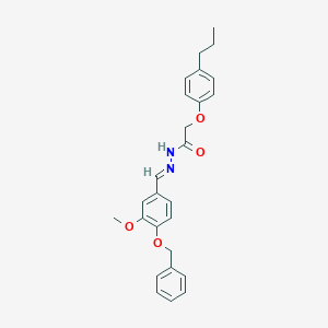 molecular formula C26H28N2O4 B386568 N'-[4-(benzyloxy)-3-methoxybenzylidene]-2-(4-propylphenoxy)acetohydrazide 
