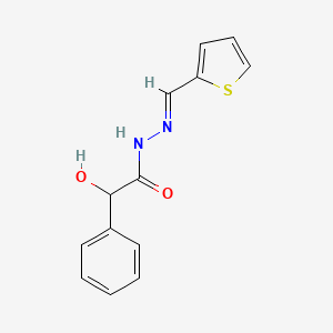 molecular formula C13H12N2O2S B3865682 2-hydroxy-2-phenyl-N'-(2-thienylmethylene)acetohydrazide 