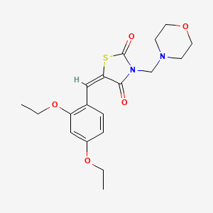 molecular formula C19H24N2O5S B3865688 5-(2,4-diethoxybenzylidene)-3-(4-morpholinylmethyl)-1,3-thiazolidine-2,4-dione 