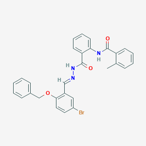 N-[2-({2-[2-(benzyloxy)-5-bromobenzylidene]hydrazino}carbonyl)phenyl]-2-methylbenzamide