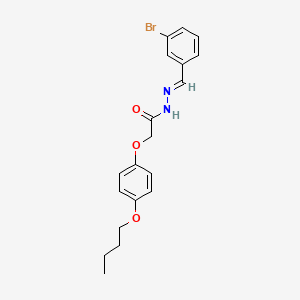 molecular formula C19H21BrN2O3 B3865702 N'-(3-bromobenzylidene)-2-(4-butoxyphenoxy)acetohydrazide 