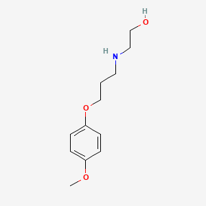 molecular formula C12H19NO3 B3865703 2-{[3-(4-methoxyphenoxy)propyl]amino}ethanol 