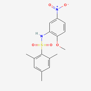 molecular formula C16H18N2O5S B3865718 N-(2-methoxy-5-nitrophenyl)-2,4,6-trimethylbenzenesulfonamide 