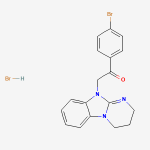 molecular formula C18H17Br2N3O B3865738 1-(4-bromophenyl)-2-(3,4-dihydropyrimido[1,2-a]benzimidazol-10(2H)-yl)ethanone hydrobromide 