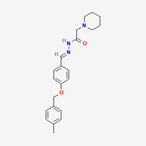 molecular formula C22H27N3O2 B3865792 N'-{4-[(4-methylbenzyl)oxy]benzylidene}-2-(1-piperidinyl)acetohydrazide 