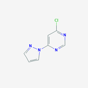 molecular formula C7H5ClN4 B038658 4-氯-6-(1H-吡唑-1-基)嘧啶 CAS No. 114833-95-3